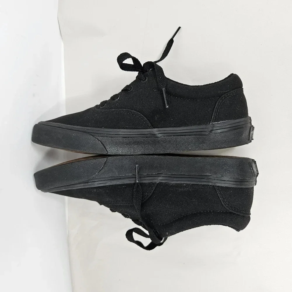 Vans Youth Sneakers Sz 5 Black Canvas Upper Skater School Walk